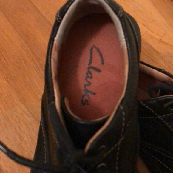 🎉HP🎉Clark’s Men’s Black leather Lace-up Oxfords - Picture 3 of 5